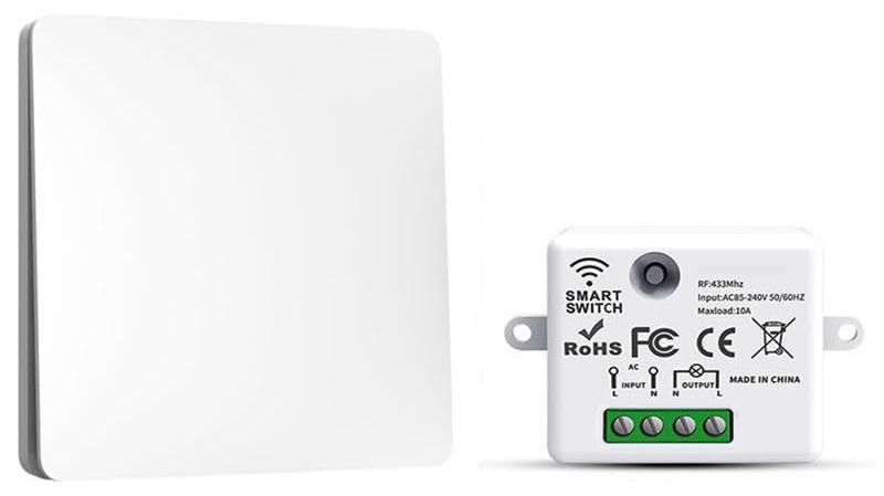 Selius RF433 Draadloze lichtschakelaarset, batterijloos, veiligheidsschakelaar