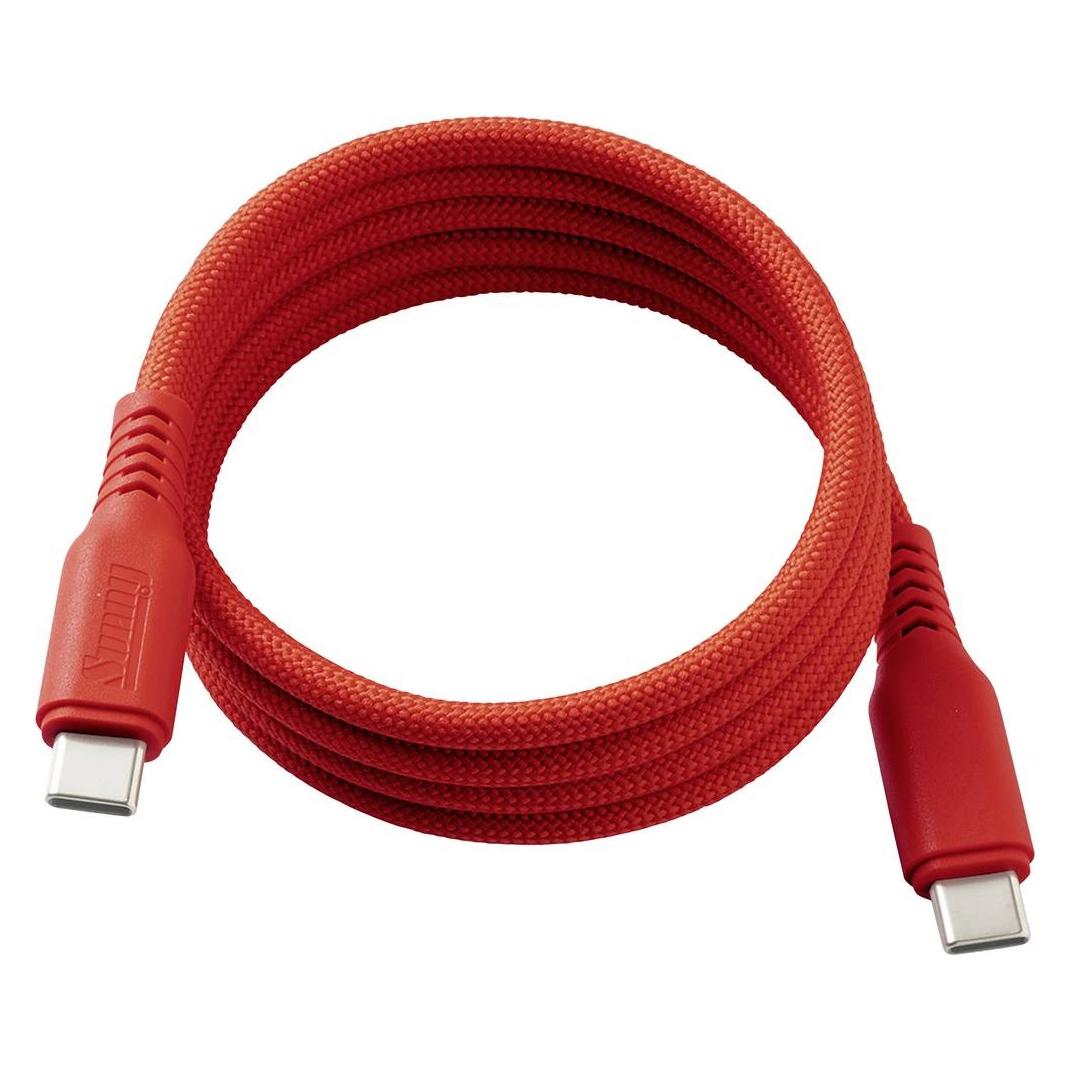 Dehner Elektronik USB-C cable USB 2.0 USB-C 1 m Orange Shielded Magnetic power cable Orange (1 m, USB 2.0, 100 W) (Magnetic power cable Orange)