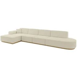 ECKSOFA Ottomane Links IREA-L3-v2 - 412x165x80 cm Beige