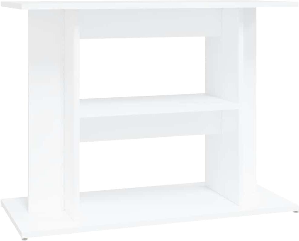 vidaXL Support pour aquarium blanc 80x35x60 cm bois d'ingénierie