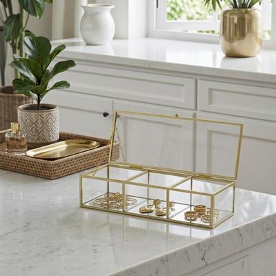 Cheungs "Verena 10.6"" Mirrored Glass Display Box with 3 Compartments - N/A"