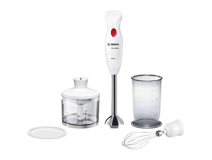 E+P Elektrik - Stabmixer 400 Watt Metall-Fuss, Zerkl. CleverMixx /deep red, Weiss, One Size