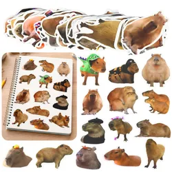 Capybara Papieraufkleber-Set, realistische Bilder, 50 Stück.