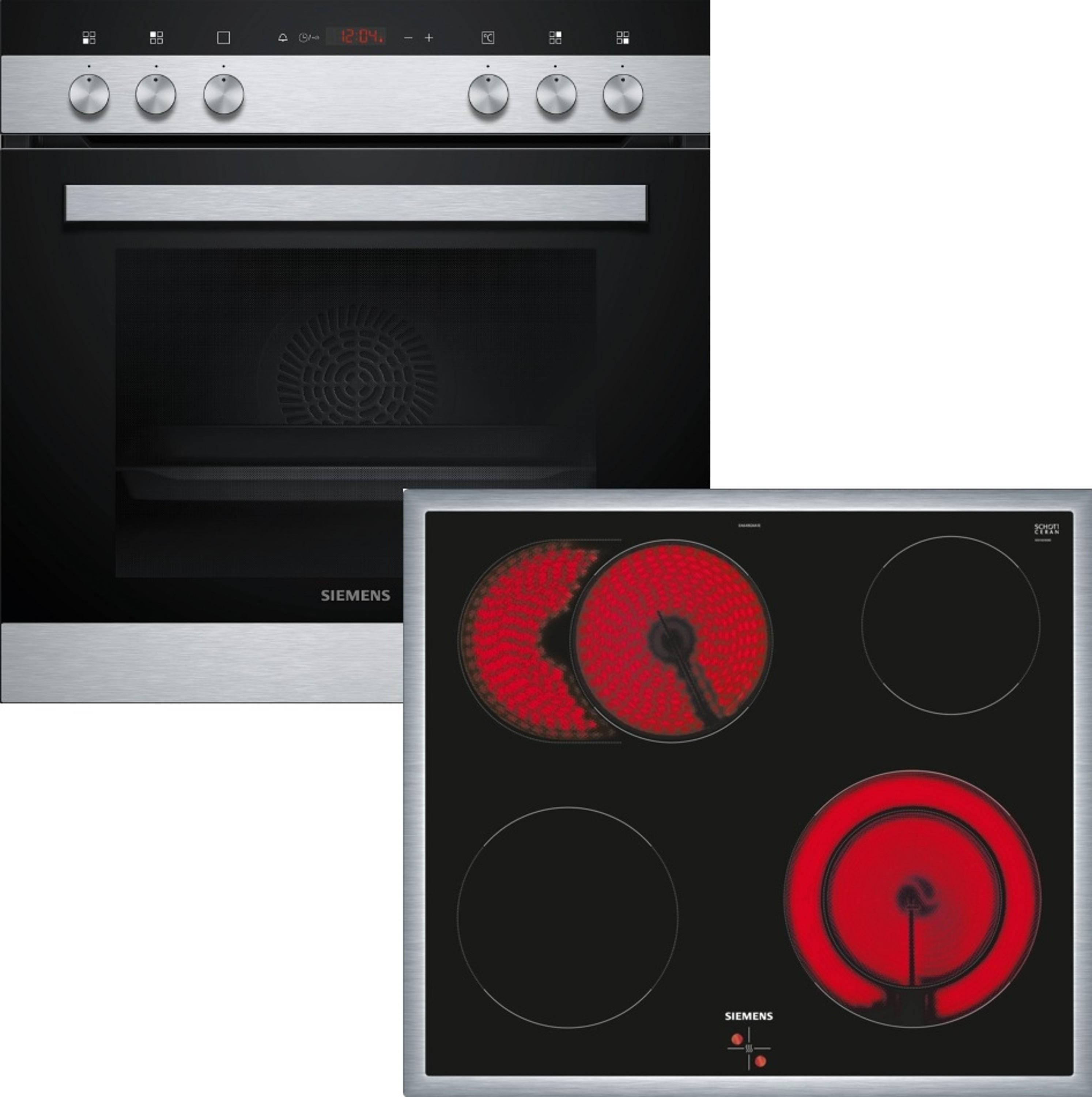 Siemens EQ111KS01B, Keramik, 4 Zone(n), Glas, 4 Zone(n), Groß, Rund