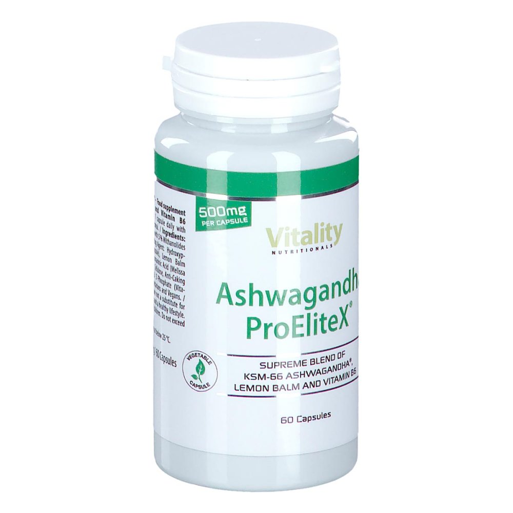 Vision Healthcare B.V. Vitality Nutritionals Ashwagandha ProEliteX 500 mg Kapseln 20102263