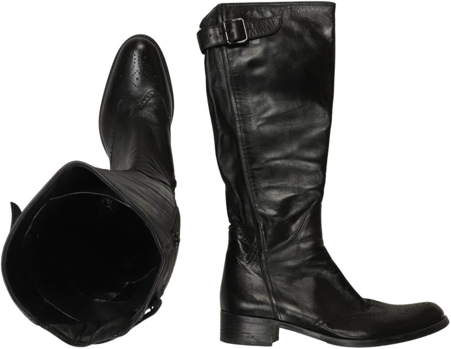 Konstantin Starke Damen Stiefel, Schwarz, Gr. EU 38.5, kein / Etikett - Second Hand