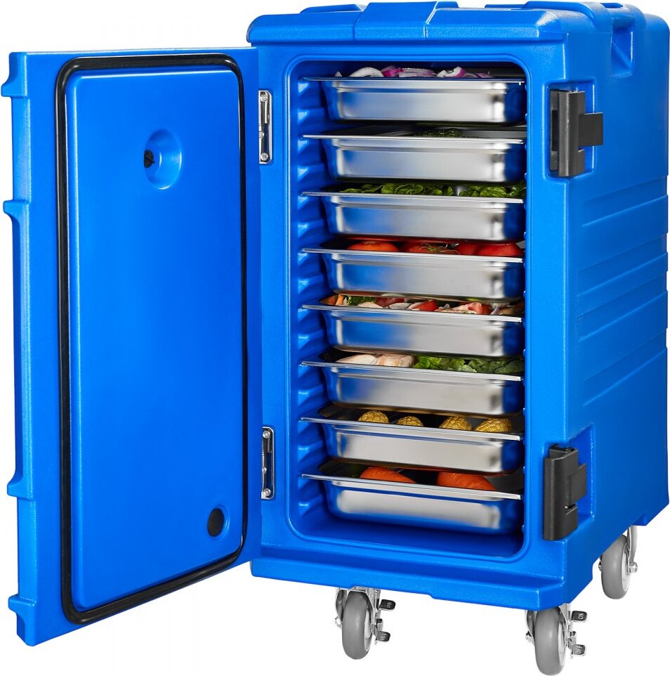 Isolierter Speisenbehälter - 120 L - Speisenbehälterträger - Blau - Gastronomie - Lebensmittellagerung
