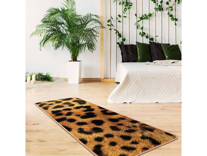 Läufer/Yogamatte Servalkatzenfell 183 x 61cm Braun