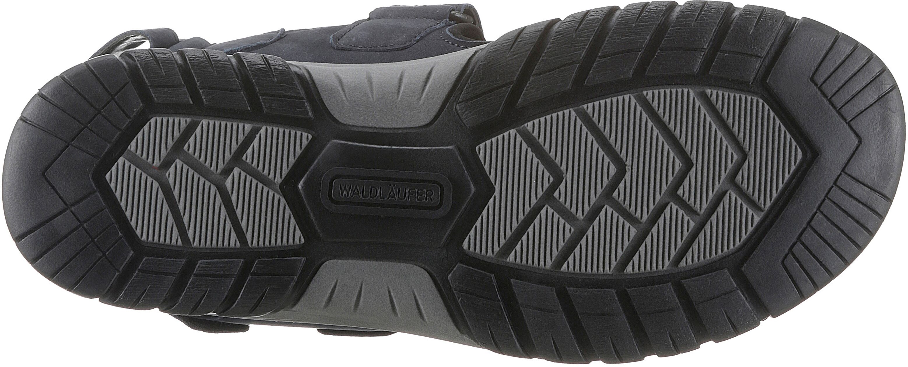 Riemchensandale WALDLÄUFER "HARALD", Herren, Gr. 11 (46), Textil, blau (dunkelblau), Nubukleder, Schuhe Riemchensandale, Sommerschuh, Klettschuh, Outdoorschuh, in Weite G dunkelblau 11 (46), Textil