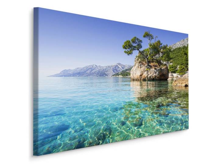 LEINWANDBILD Meer in Kroatien Berge Landschaft 3D 90x60