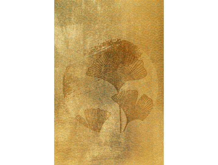 Leinwandbild QUEENCE Ginkgo in Gold Abstrakte Kunst, Canvas Bild von Hand bespannt , gold (farbe bild(er): gold), B:30cm H:40cm T:2cm, Bilder, Leinwandbild, Zeitlose Ginkgo-Motive in hellen Farben
