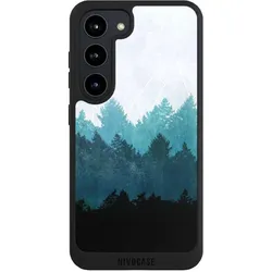 Nivocase Handyhülle für Samsung Galaxy S23 Hülle NIVOpure Case Schwarz Abstrakt Baum Wald (Samsung Galaxy S23), Smartphone Hülle, Schwarz