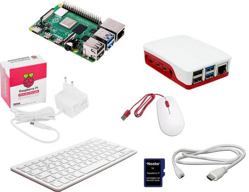 Raspberry Pi Desktop Kit 4 B 2GB 4 x 1.5GHz inkl. Tastatur, inkl. Maus, inkl. Noobs OS, inkl. Netzteil, inkl. Gehäuse, inkl
