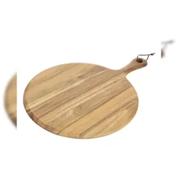 Olympia rundes Servierbrett Akazienholz mit Griff 33cm