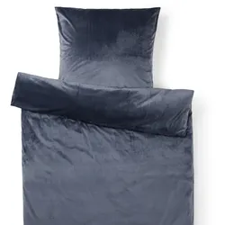 Tchibo - Plüsch-Bettwäsche - blau