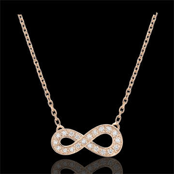 Edenly Collier Unendlichkeit - RosÃ©gold und Diamanten - 9 Karat