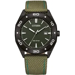 Citizen BM7635-01X Herrenuhr Eco-Drive Solar Khaki/Schwarz