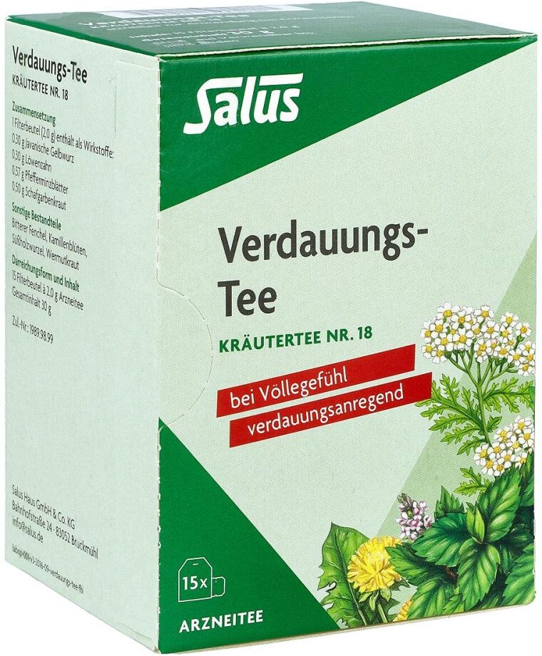 Verdauungs-tee Kräutertee Nummer 1 8 Salus Filterbeutel 15stk