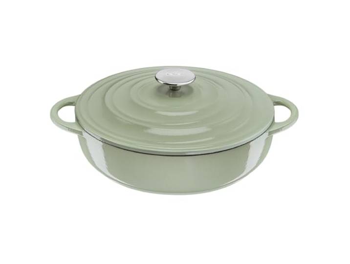 Tefal LOV Servierpfanne 28 cm, wiedergewonnenes Gusseisen, optimale Wärmespeicherung, für alle Herdarten, induktionsgeeignet, backofengeeignet bis 250°C, spülmaschinengeeignet, hellgrün, E25872