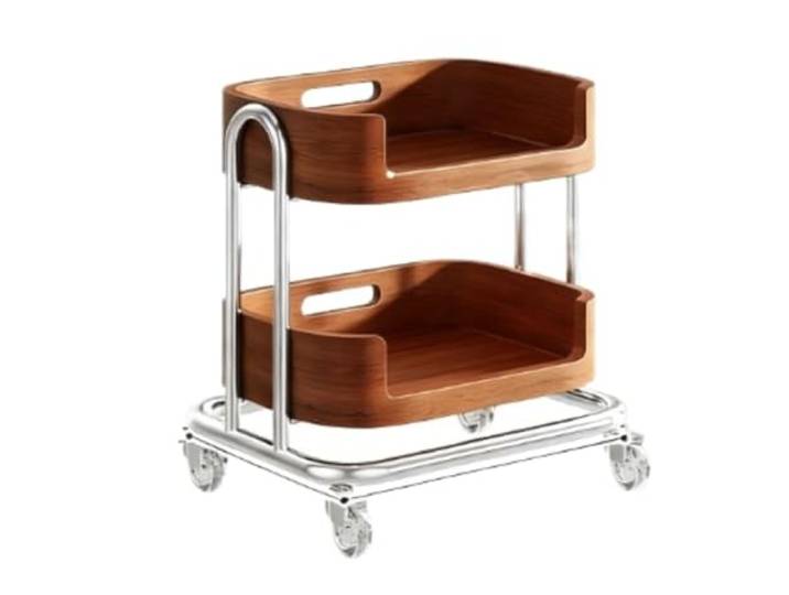 DFHetFH Rollwagen Utility Cart Wit Wheels Storage Trolley Organizer for Büroküche Küchenwagen(47cm)