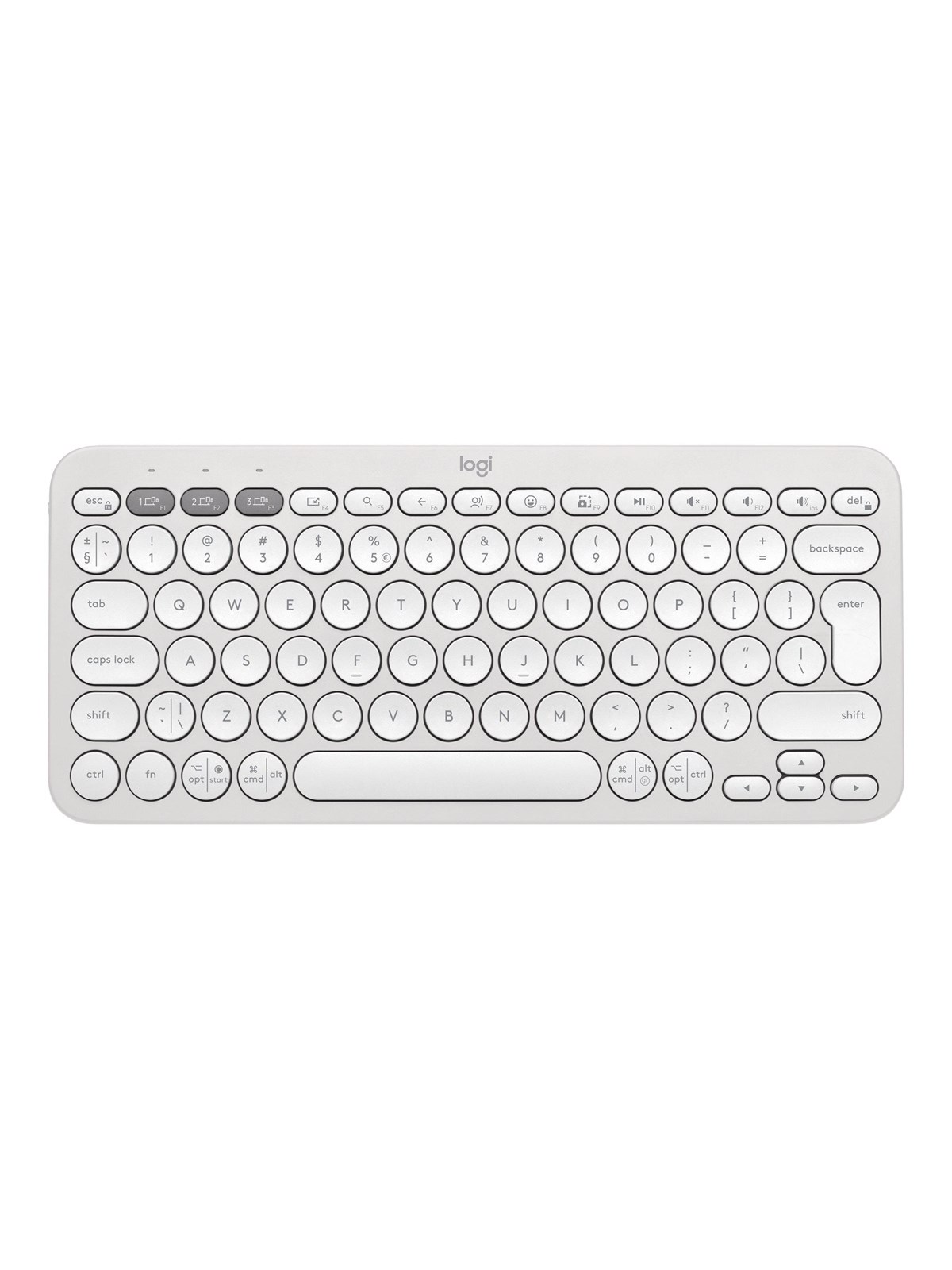 Logitech Pebble Keys 2 K380s Wireless Keyboard - Tonal Rose - Tastatur - 60% - Universal - Weiss