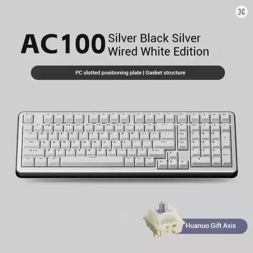 Mechanische Tastatur - AC100 - 100 Tasten - Hot-Swap-fähig - Kabelgebunden - USB - Englisches Layout - Gift Scroll