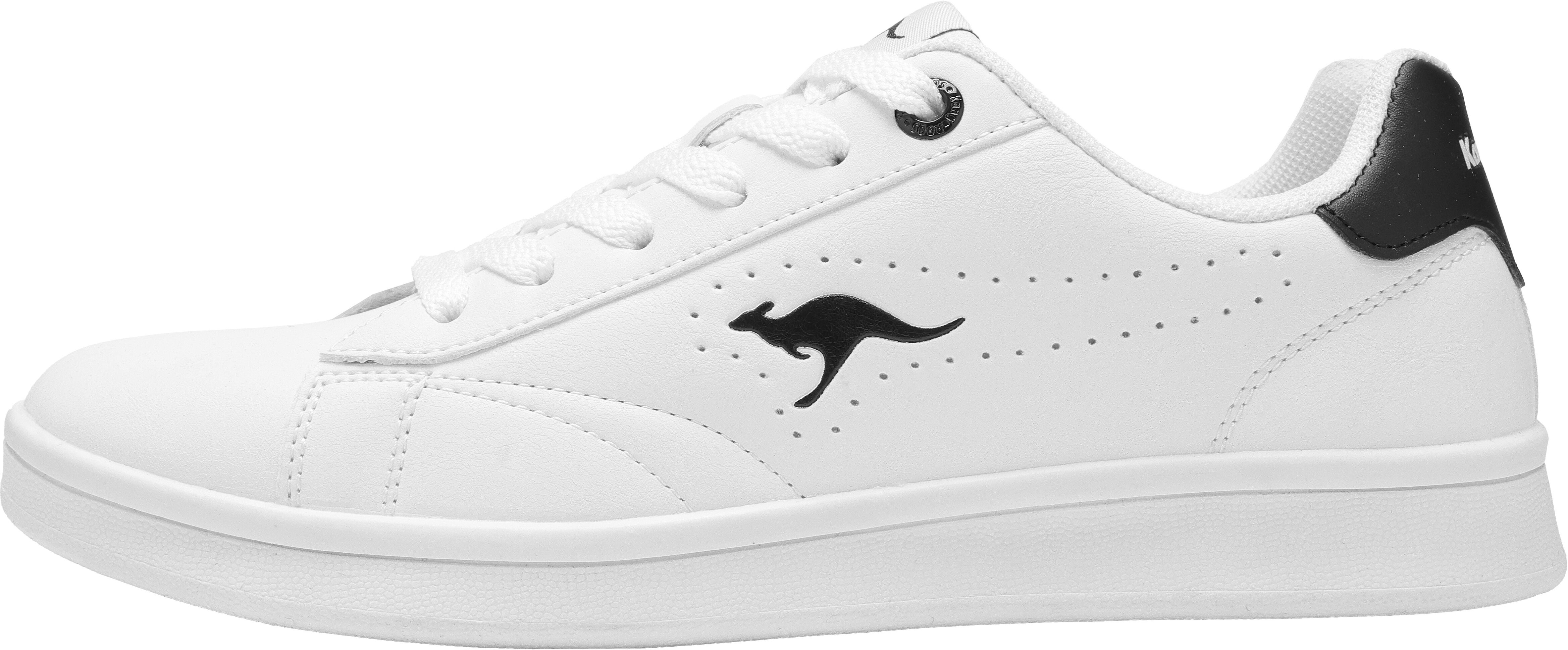 Sneaker KANGAROOS "K-TEN ADORE", Damen, Gr. 40, Textil, schwarz-weiss (weiß, jet schwarz), Synthetik, Schuhe Sneaker weiß, jet schwarz 40, Textil