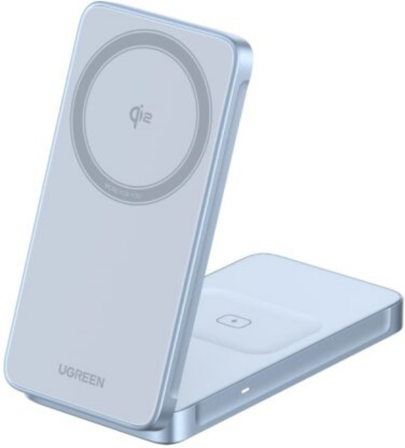 Ugreen Magflow Qi2.2 25w 2-I-1 Flat Pad Magnetisk Trådlös Laddare