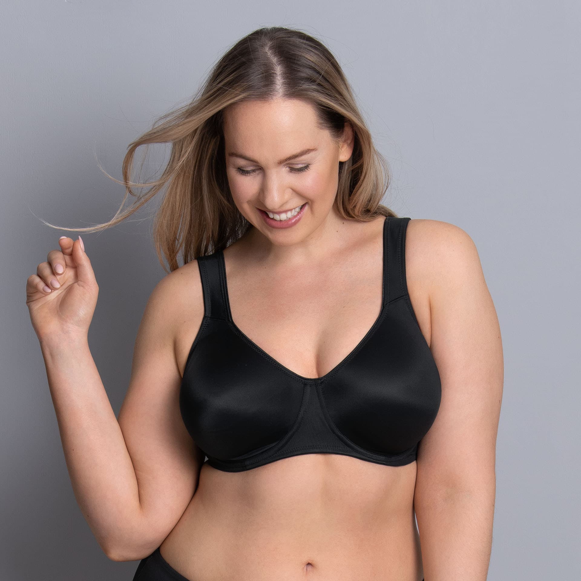 Rosa Faia "Twin" mit Bügel, verstellbare Träger, schlicht, atmungsaktiv schwarz 90, Cup E