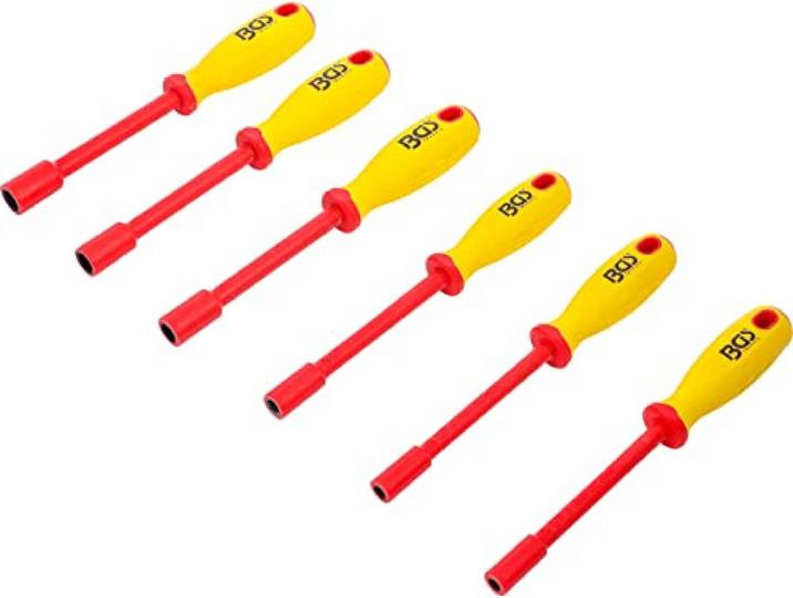 BGS 71095 Jeu de tournevis VDE à douilles six pans 5\,5-12 mm 6 pièces