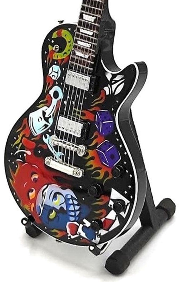 Miniatuur replica Gibson Les Paul Tattoo gitaar van James Hetfield - Metallica