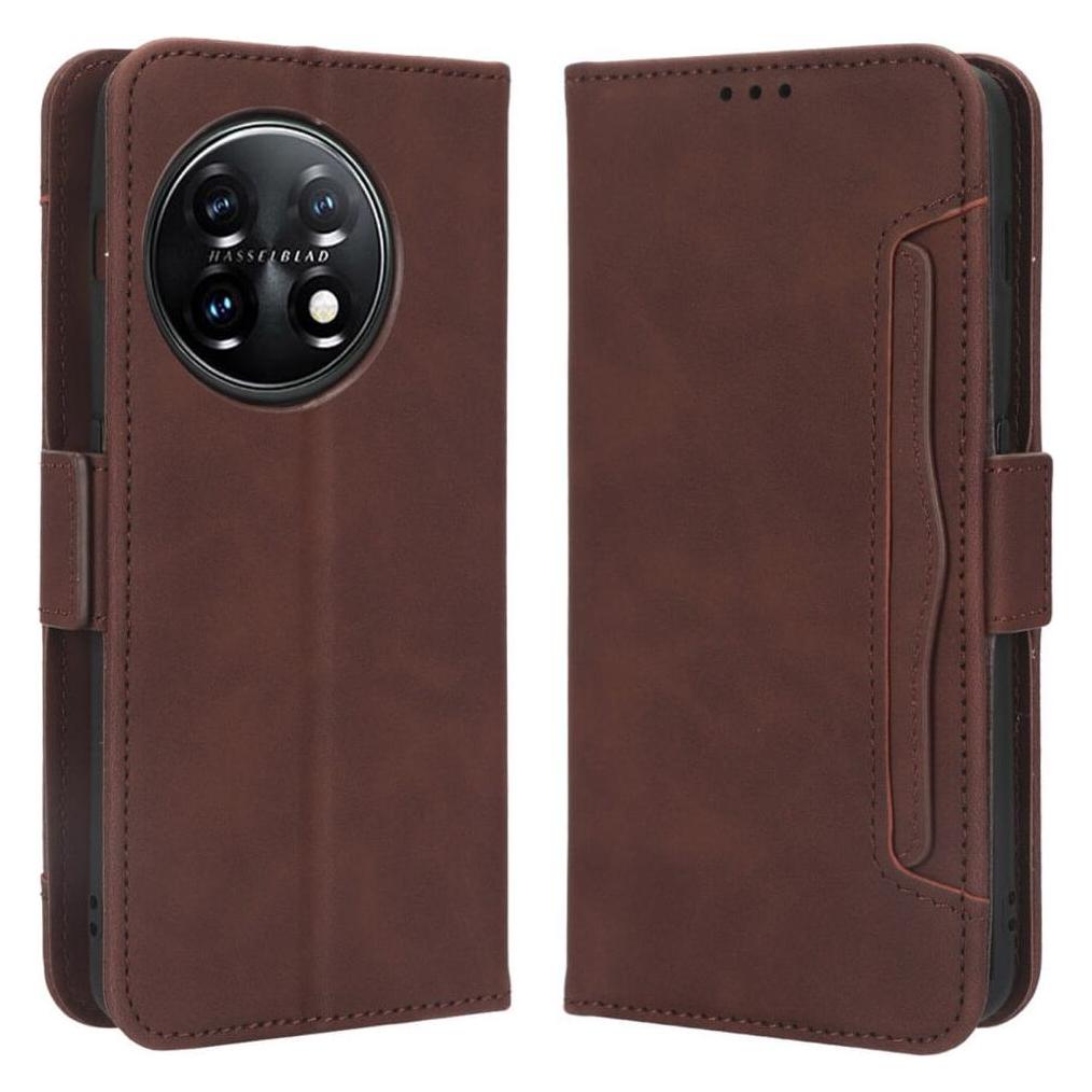 Cover-Discount One Plus 11 - Etui mit vielen Kartenfächer braun (OnePlus 11) (660128466C)
