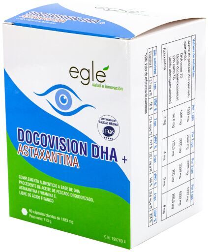 Eglé Docovision Dha + Astaxanthin 60 Capsules 60 Units