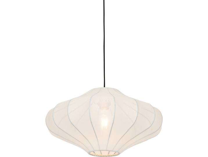 Qazqa smart led design hanglamp - Plu Smart - wit\, rond\, dimbaar\, 50cm\, ideaal als hal\, keuken\, woonkamer en slaapkamer lamp