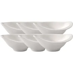 Villeroy & Boch Multipack New Cottage Special Serve Salad Dipschälchen - 6 Stück, Schüssel + Schale, Weiss