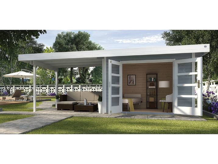 Weka Designhaus 126 B Grau 5.9 × 3 m 28 mm