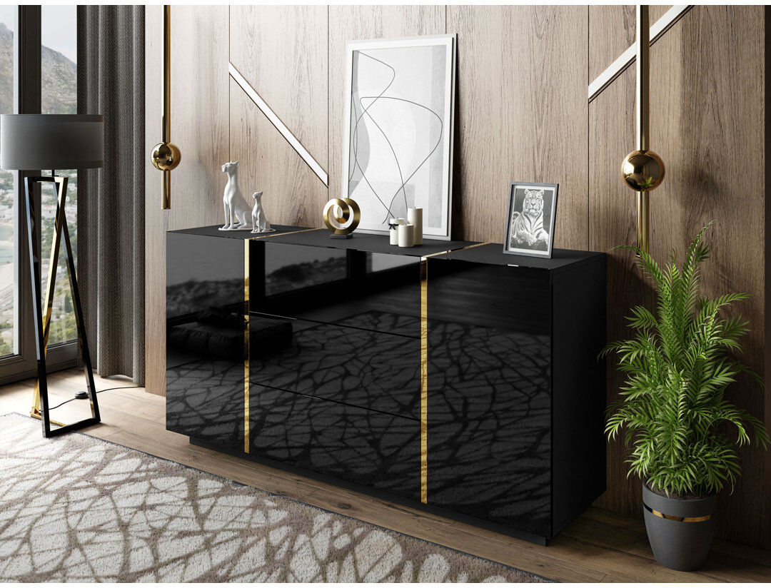 Fairmont Park Sideboard Bowline Black 81cm H X 158cm W X 41.3cm D