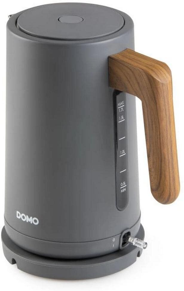 DOMO Wasserkocher "DO9268WK 1,7 l", grau (anthrazit), Wasserkocher, mit 360 Sockel und Kalkfilter, Wasserkocher anthrazit Einheitsgröße