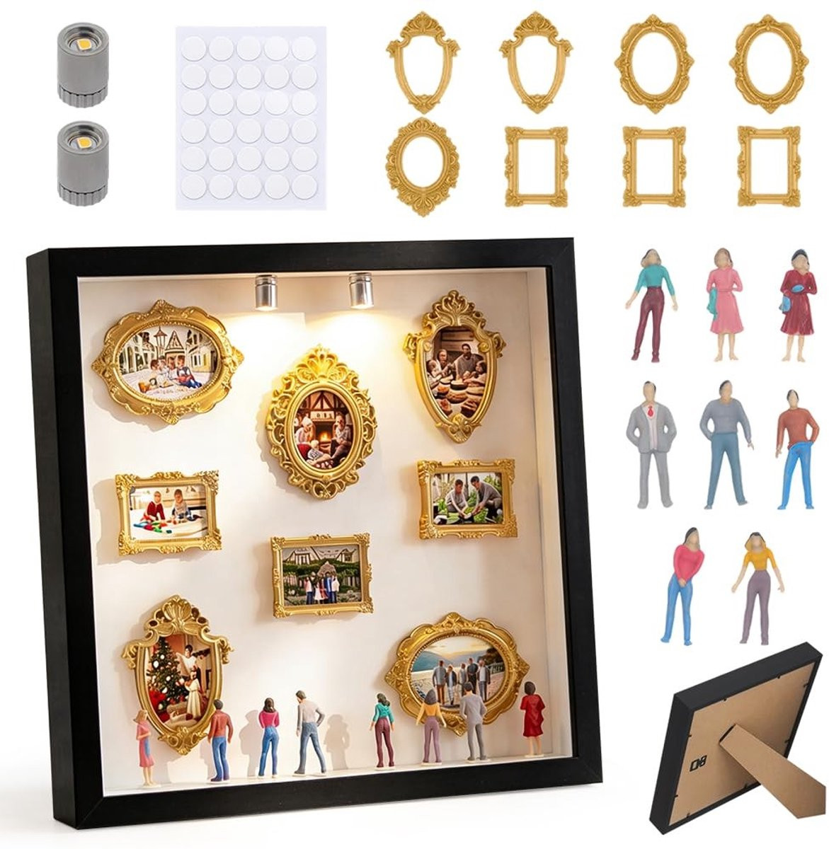 Dailygoods DIY Mini Museum Silhouette Box - Creatieve Fotolijst voor Herinneringen