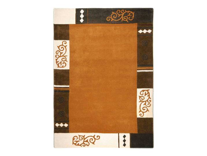 Tapis en laine Ambadi Marron/Marron 90 x 160cm Laine