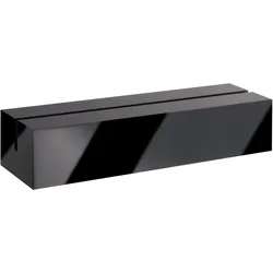 Kartenhalter aus Acryl, Sockel für variables Stecksystem MODUL schwarz | 148 mm | glänzend, Acryl (PMMA)