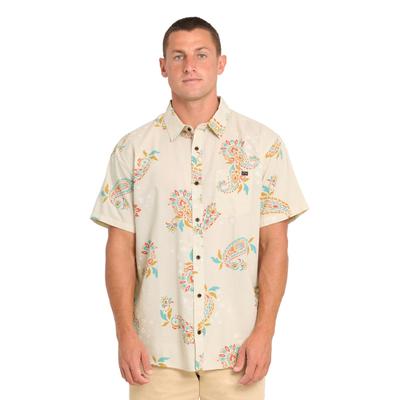 Kurzarmhemd BILLABONG "Sundays", Herren, Gr. M, bunt (oatmeal), Obermaterial: 52% Baumwolle, 48% Modal., Hemden