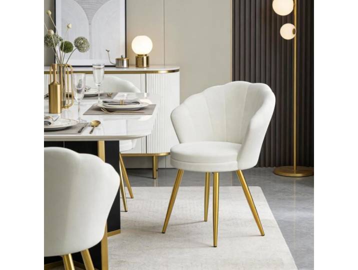 FAUTEUIL MIPAN Fauteuil Shell - Chaise de salle à manger -Chaise de dressing-42x40x80cm- blanc