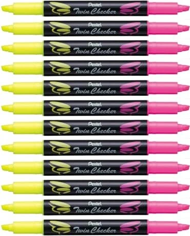 Pentel Twin Checker SLW8-GP Textmarker farbsortiert, 1 St.