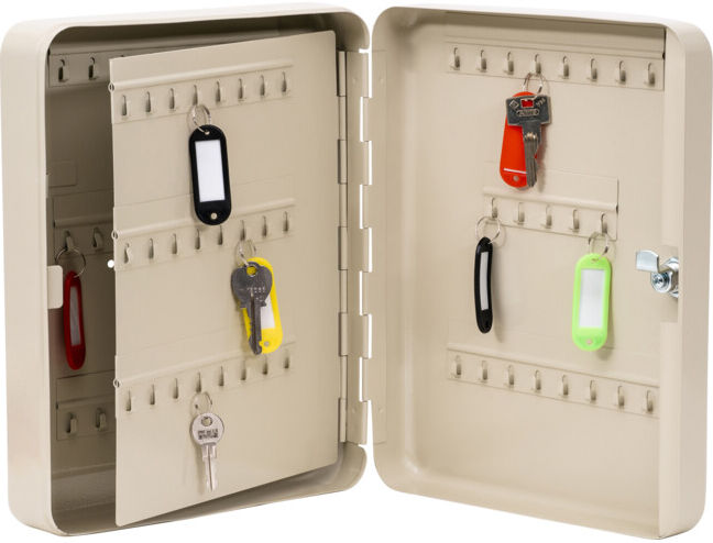 Coffret à clés STIER pour 93 clés avec paroi intérieure rabattable, 300x240x80 mm (905344)