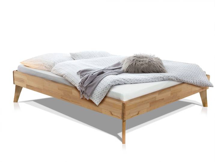 CALIDO 4-Fuß-Bett, Material Massivholz, mit / ohne Kopfteil