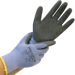 FRANZ MENSCH Hygostar Kälteschutz-Strickhandschuh THERMO GRIP Latexbeschichtung, grau, Größe M