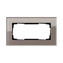 GIRA Abdeckrahmen Esprit , ohne Mittelsteg, 2-fach (Glas Umbra)