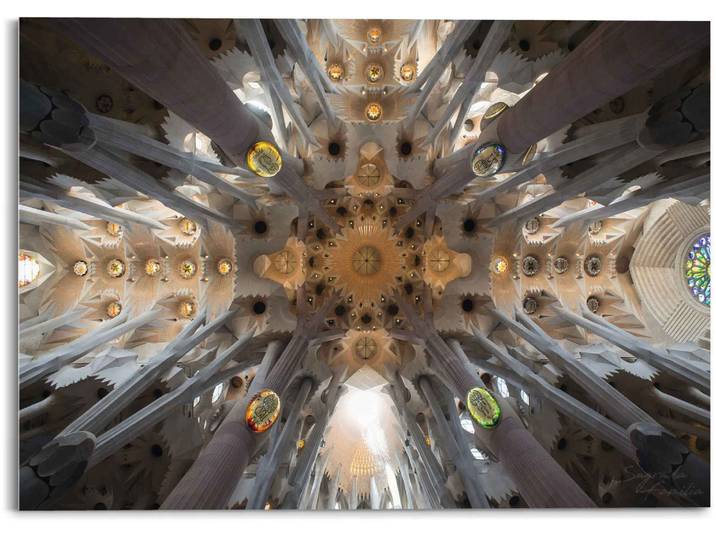 Glasbild REINDERS Glasbild Sagrada Familia Sara Franqui - Fotografie - Kunst , bunt (farbe bild(er): mehrfarbig), B:70cm H:50cm, Acrylglas, Bilder, Glasbild