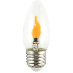 THORGEON LED Flicker Flame E27 0,5W B35 Kerze 1800K 8lm Klar Filament